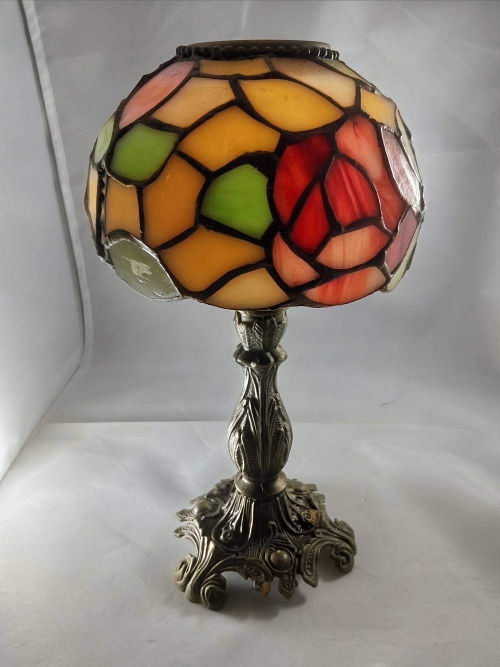 Tiffany Style Table Candle Lamp - Multicolor